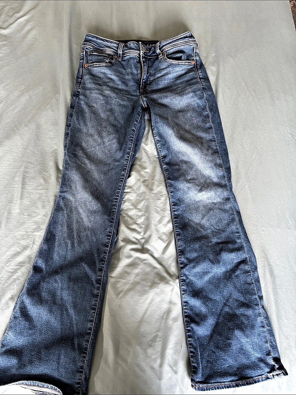 American Eagle Outfitters Kick Boot Boot Cut Jeans Blue Waist 6